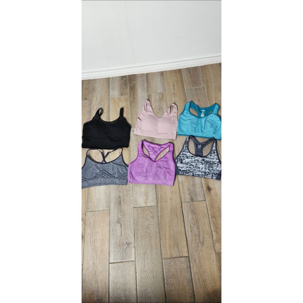BUNDLE OF 6 SPORTBRAS  MULTICOLOR  SIZE L